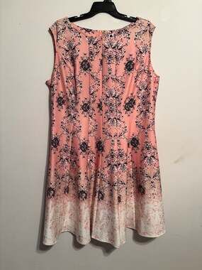 Julian Taylor New York Sleeveless Damask Print Dress Size 22W